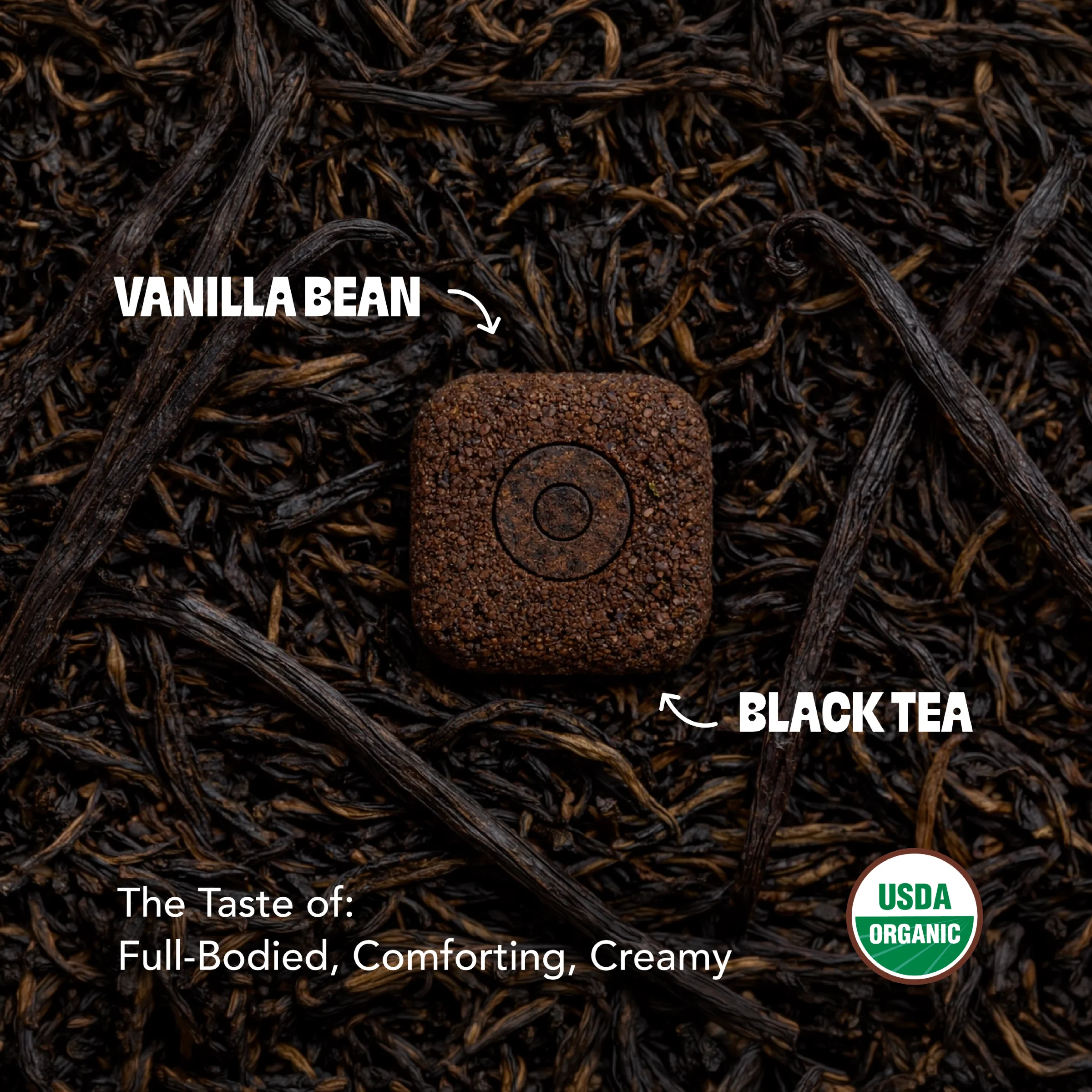 Vanilla Bean Tea Drop on vanilla beans and black tea